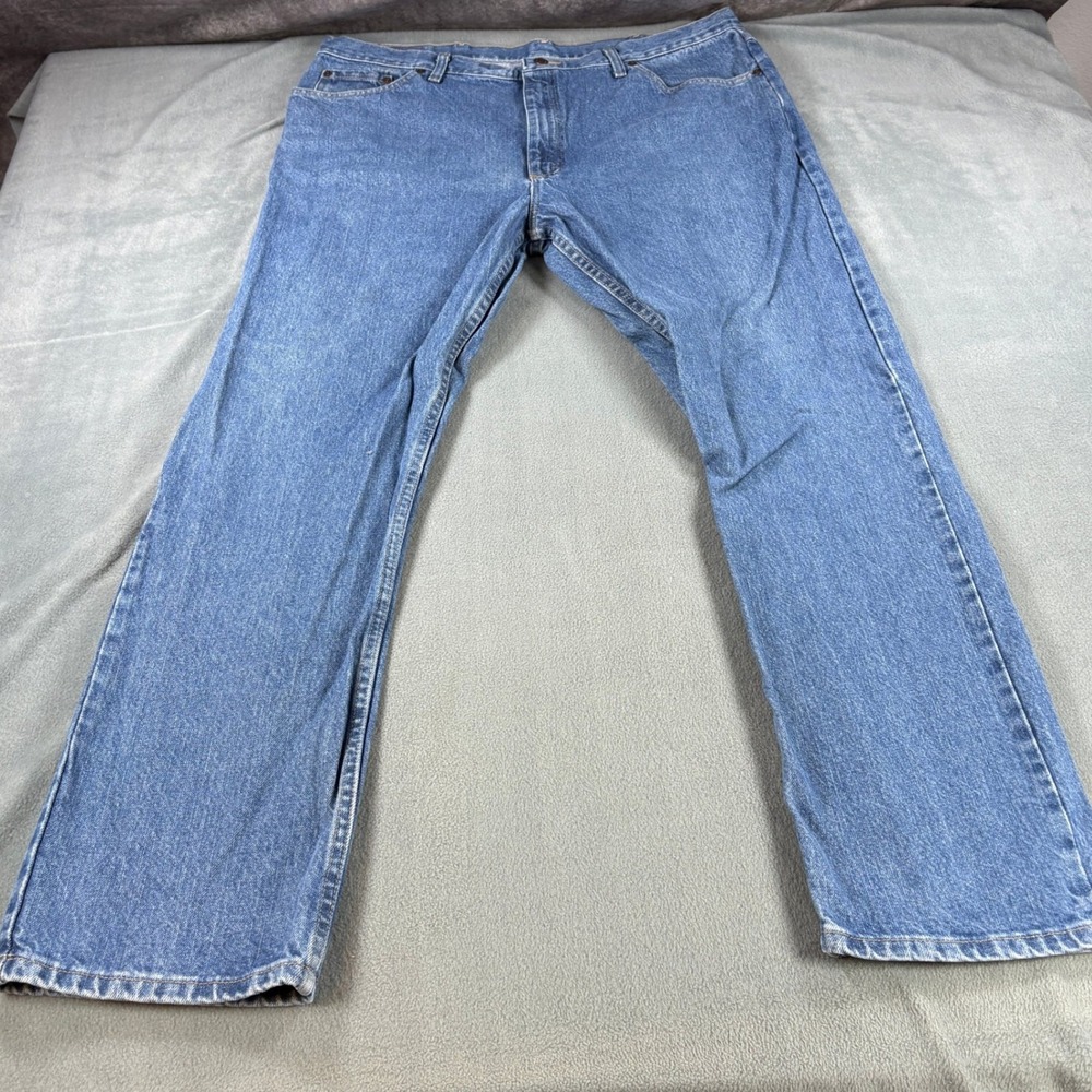 Wrangler Regular Fit Mens Blue Denim Jeans 42x32 Medium Wash 96501DS